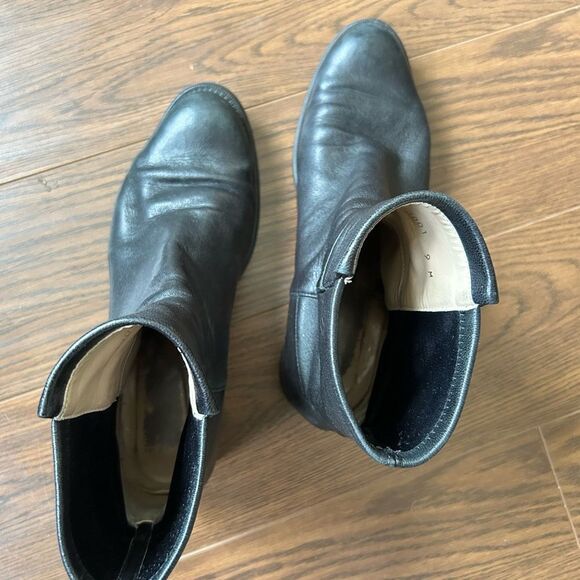 Stuart weitzman sadie Leather Moto booties round toe - Picture 4 of 7